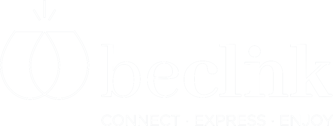 beClink white logo