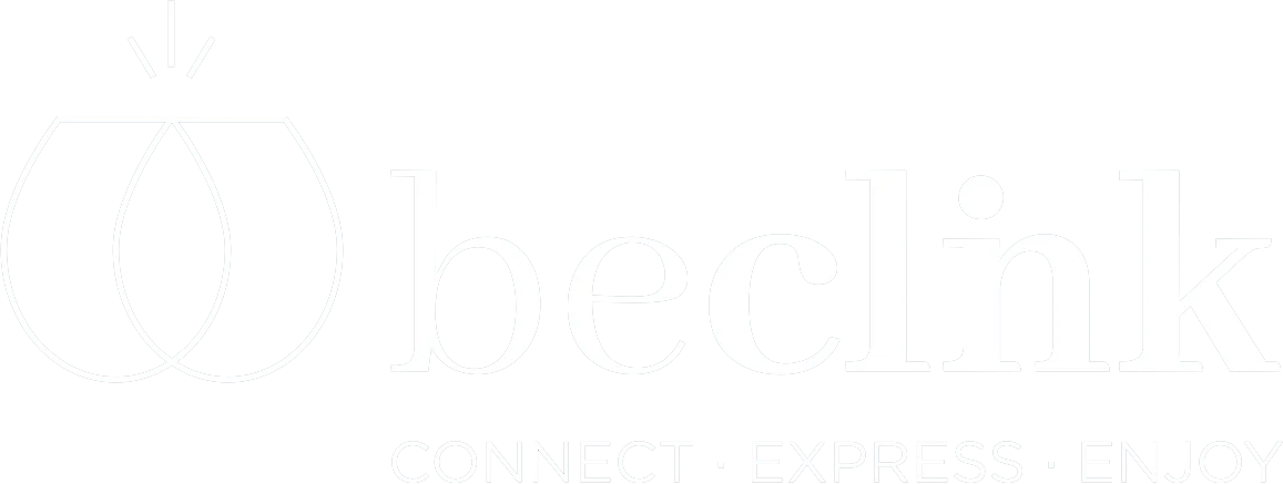 beClink white logo