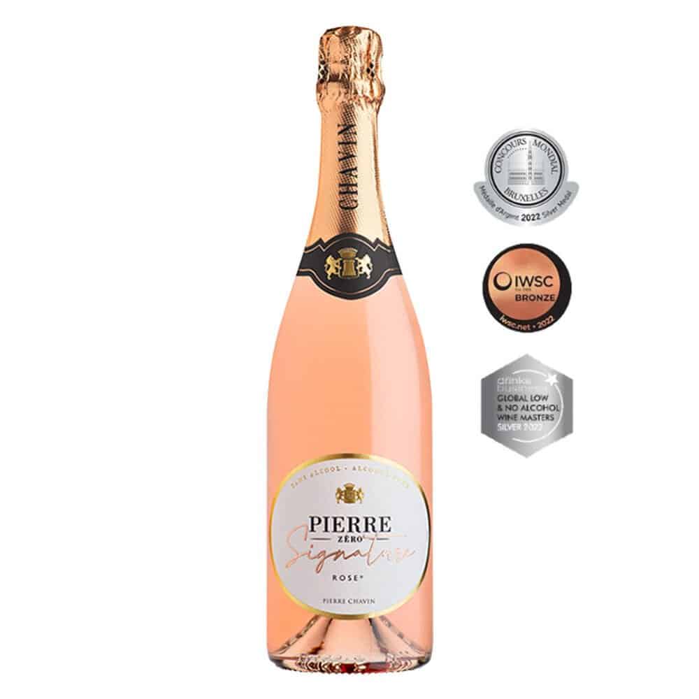 Pierre Zero Signature Rose Sparkling Non-Alcoholic Sparkling Rose Wine 750ml