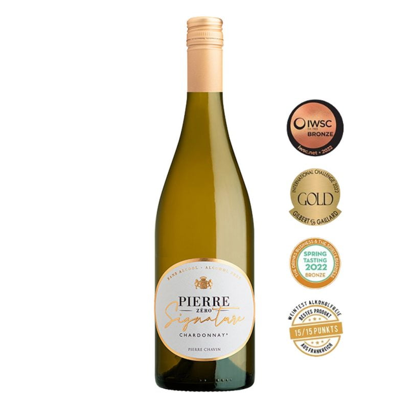 Pierre Zero Signature White Chardonnay Non-Alcoholic White Wine 750ml