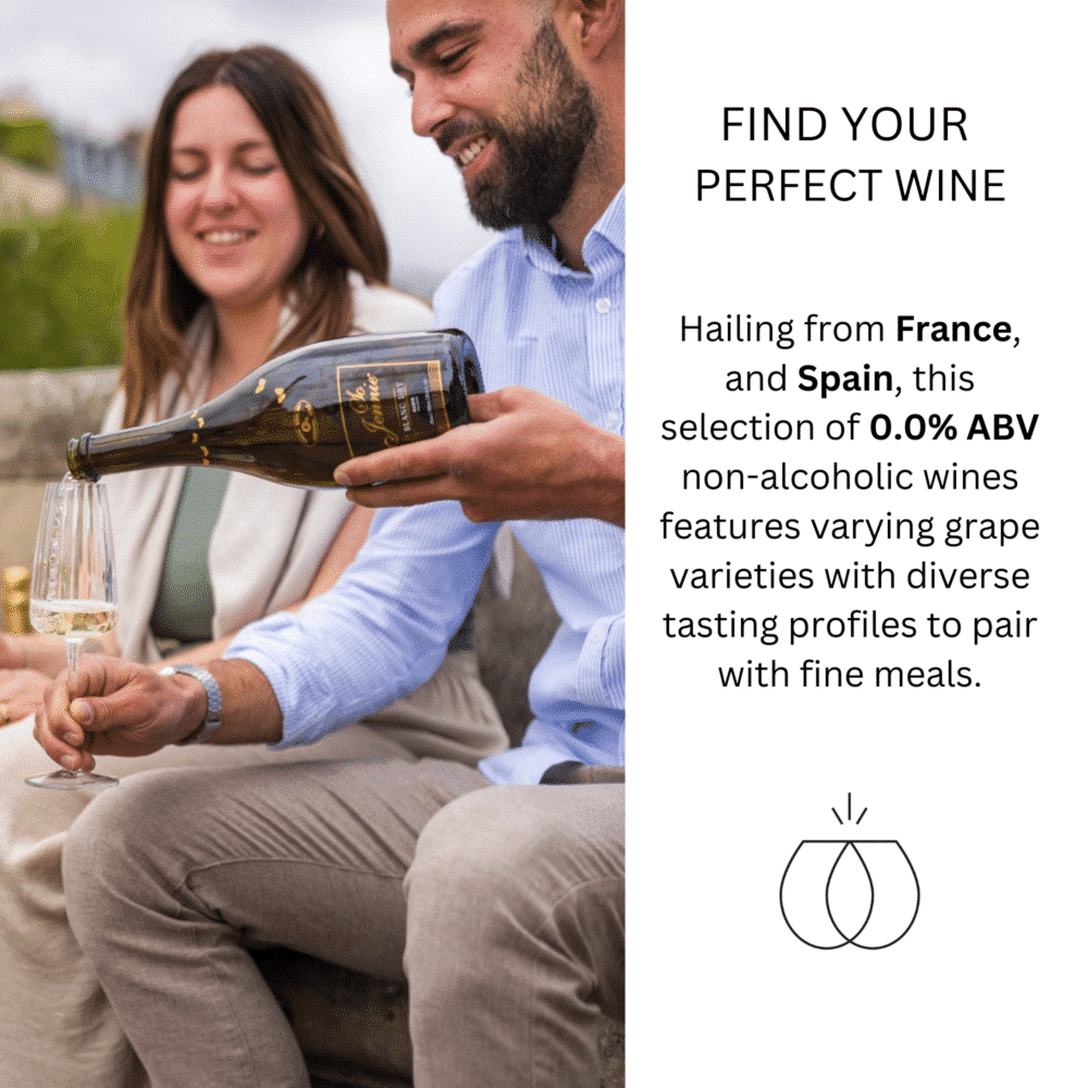 Man pouring a glass of So Jennie Paris non-alcoholic sparkling wine outdoors with friends, showcasing elegant halal wine for shared occasions.