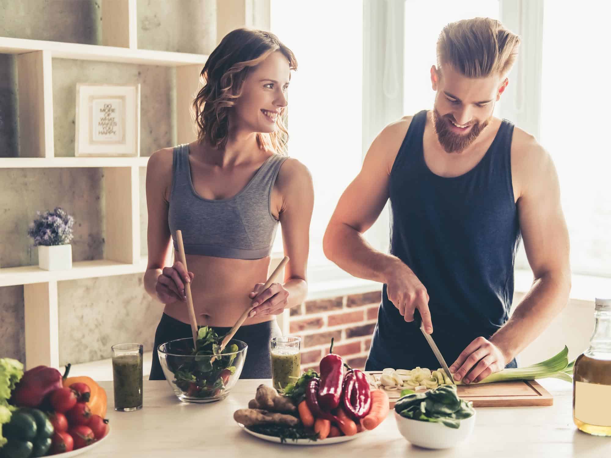 couple cooking