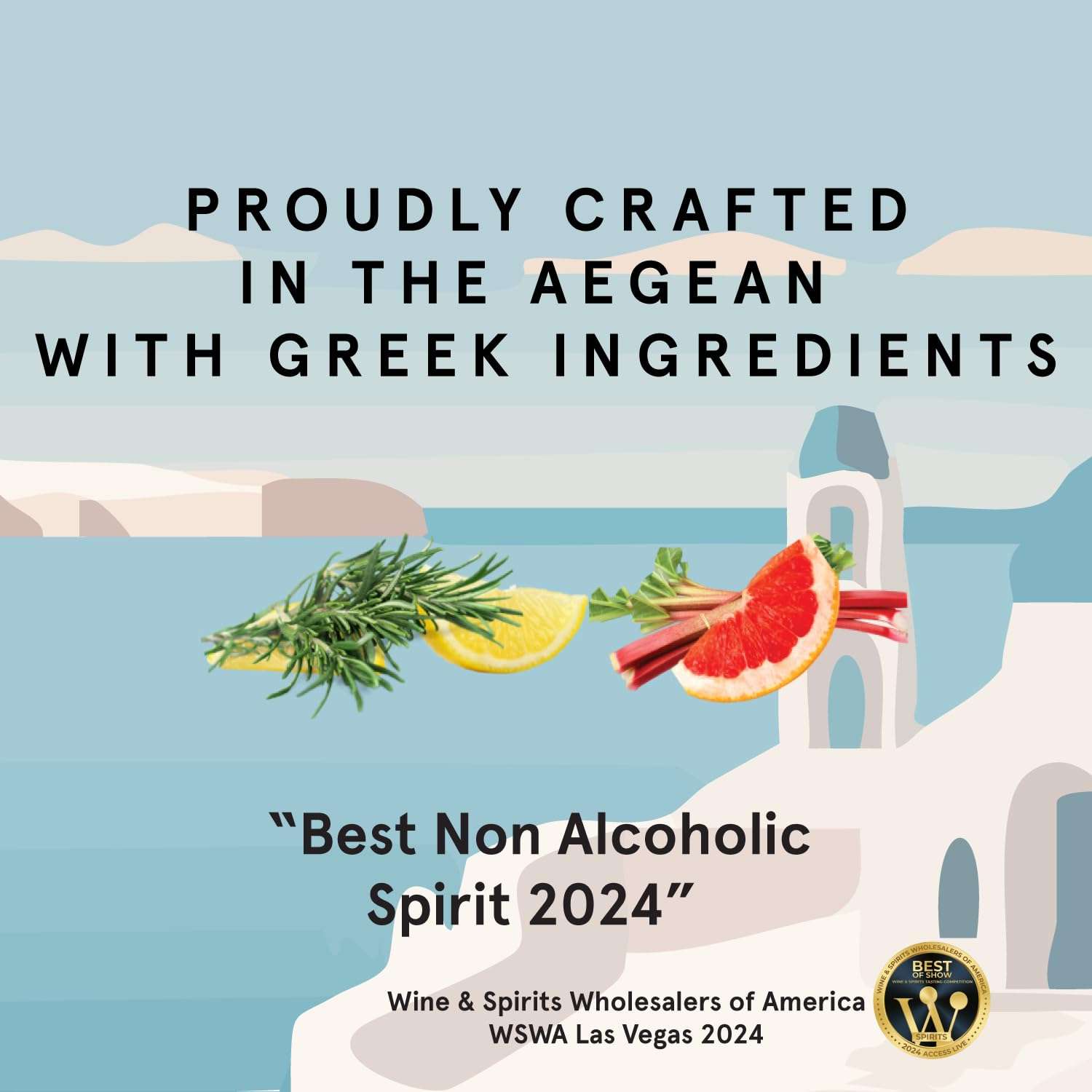 Roots Divino Aperitif Bianco crafted in the Aegean with Greek herbs citrus and botanicals