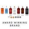 Full Roots Divino non alcoholic spirits collection including Aperitif Bianco Rakomelo Mastic and Kanela bottles