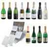 12 Bottle Non-Alcoholic Champagne Alternative Sampler Set with Tasting Guides