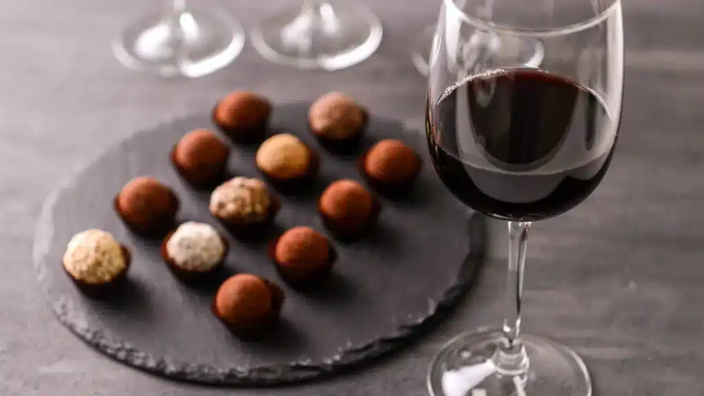 Chocolate and red wine