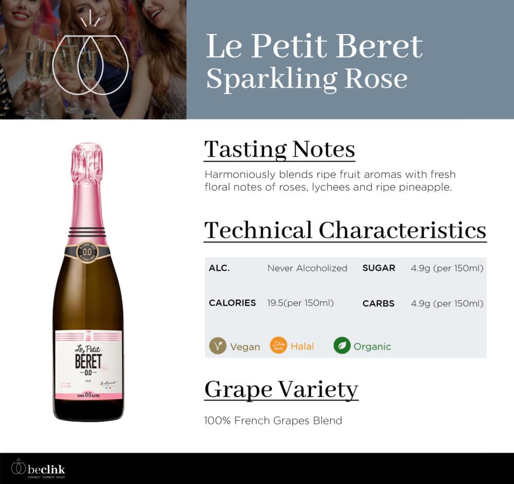 Rose Sparkling Non-Alcoholic France