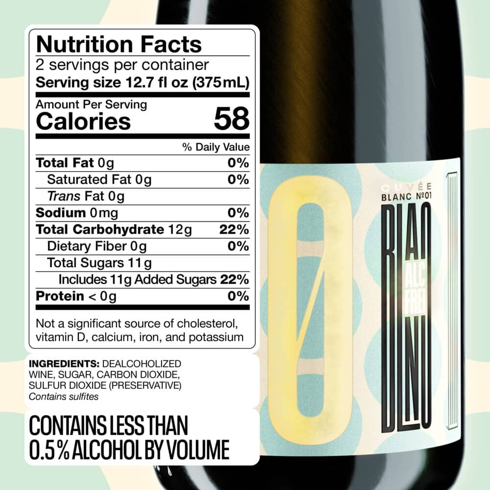 Non-Alcoholic Cuvee Sparkling Nutrition Facts