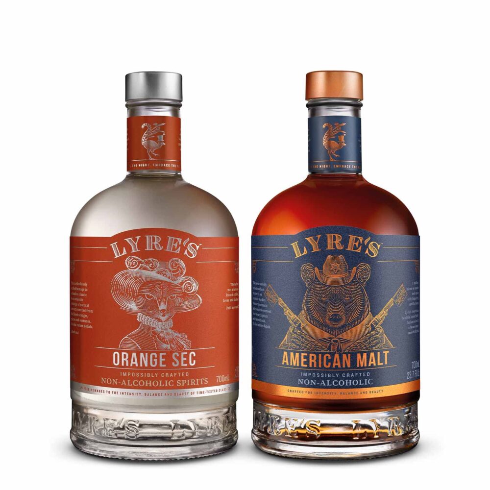 Lyre's Non-Alcoholic Lynchburg Cocktail Set  - Orange Sec (Triple Sec Style) + American Malt (Bourbon Style)