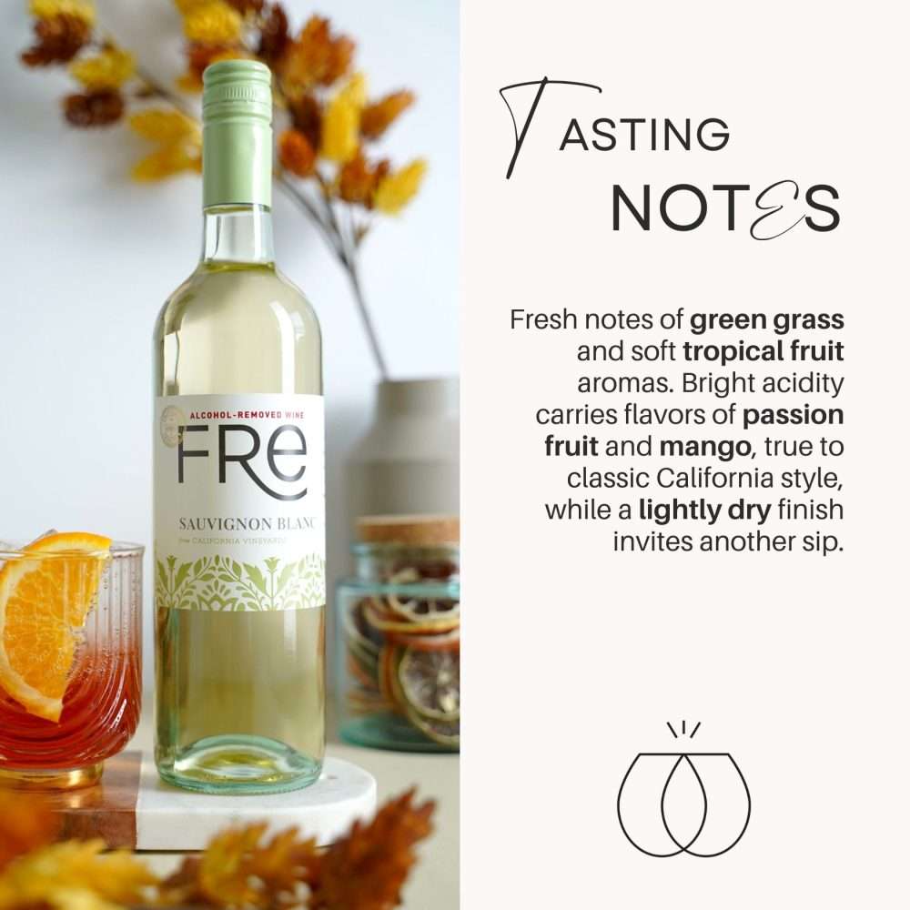 FRE Sauvignon Blanc Non-Alcoholic Wine Tasting Notes Card