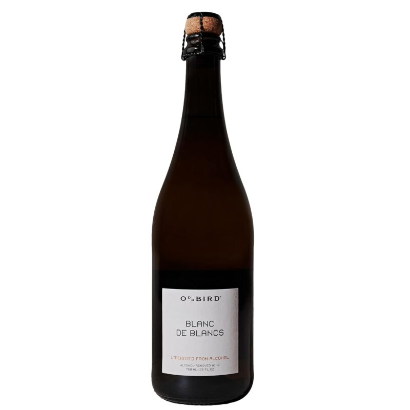 Bottle of Oddbird Blanc de Blancs Non-Alcoholic Sparkling Wine