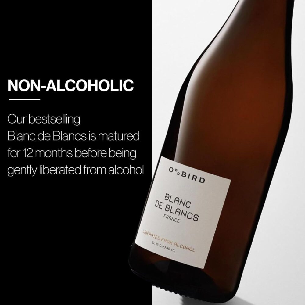 Oddbird Blanc de Blancs aged for 12 months before dealcoholization