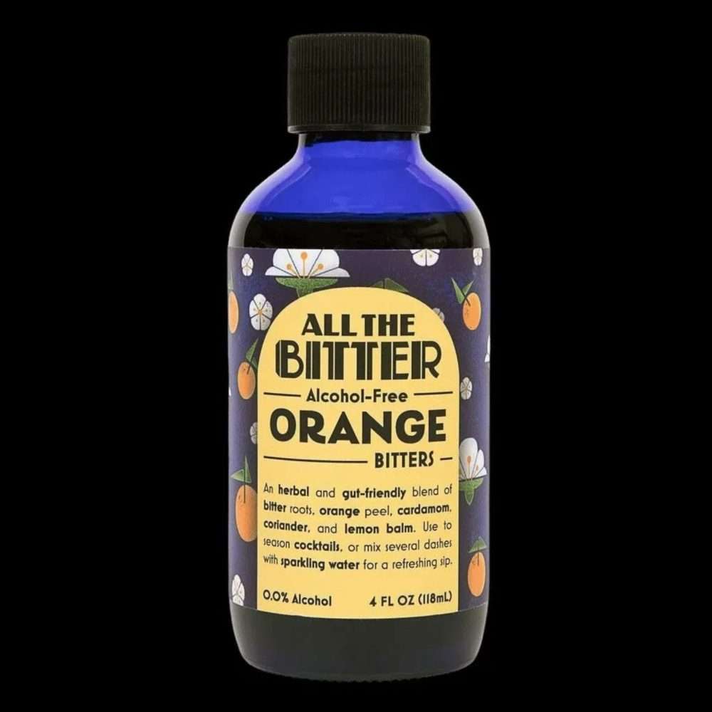All The Bitter Orange Alcohol-Free Bitters bottle with citrus floral label