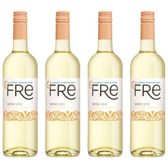 FRE Moscato Non-Alcoholic White Wine – 4 Bottle Bundle