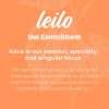 Leilo brand commitment graphic emphasizing quality kava sourcing with orange background.