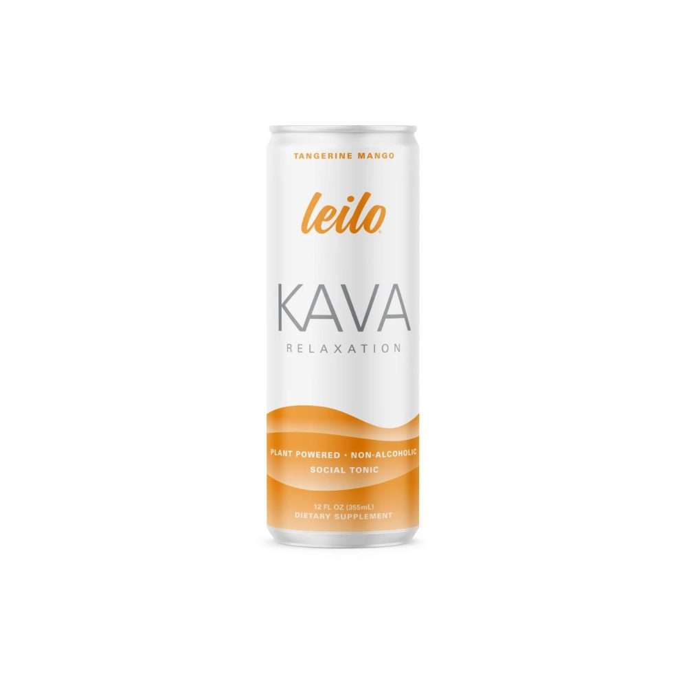 Leilo Tangerine Mango Kava relaxation drink 12oz can.