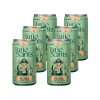 Six cans of Little Saints Paloma Non-Alcoholic Sparkling Cocktail 8oz arranged in two rows