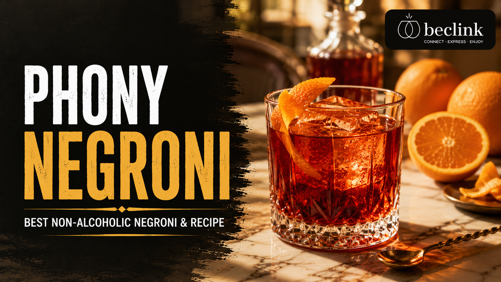 Non-alcoholic Negroni cocktail promotion